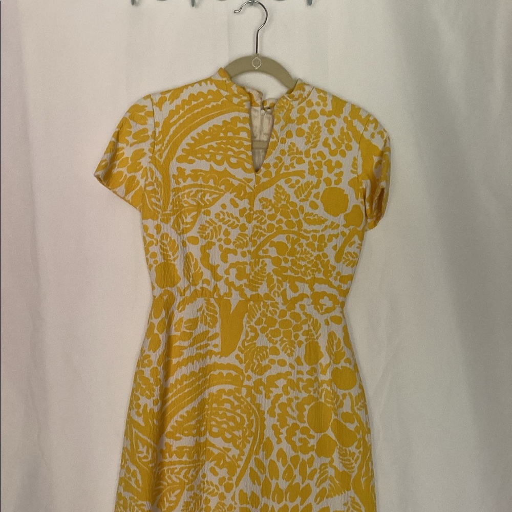 Vintage yellow thermal dress with jacket - Picture 8 of 14